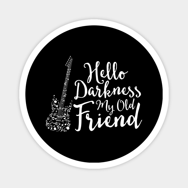 Hello Darkness My Old Friend Funny Musical Magnet by folidelarts